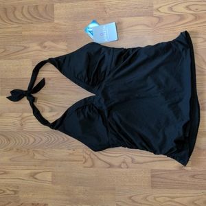 Athleta Shirrend Black Halter Top ... NWT